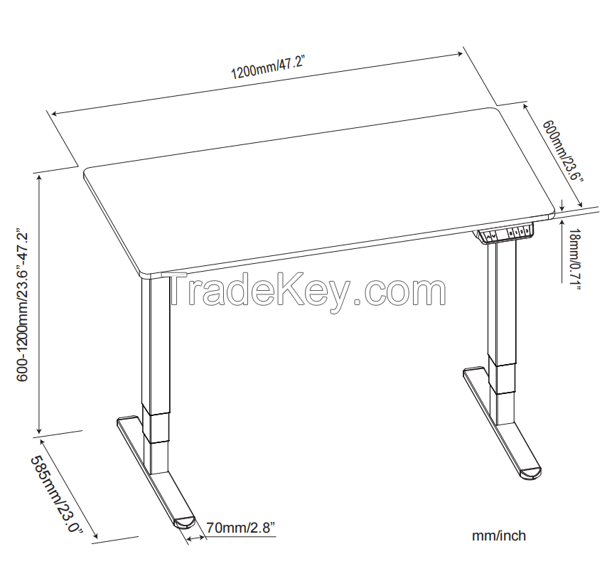 V-mounts Dual Motor Electric Adjustable Office Desk