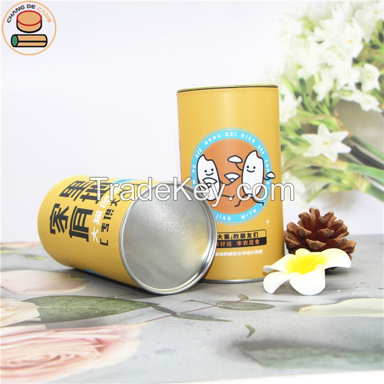 Round Cylinder Kraft Paper Tube Packaging with Metal Lid Wholesale Supplier