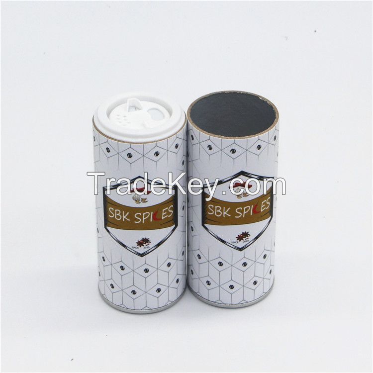 Cylinder Spice Salt Package Cardboard Paper Shaker Tube Kraft Paper Tube for Powder Food Kitchen Spice Bottle Package