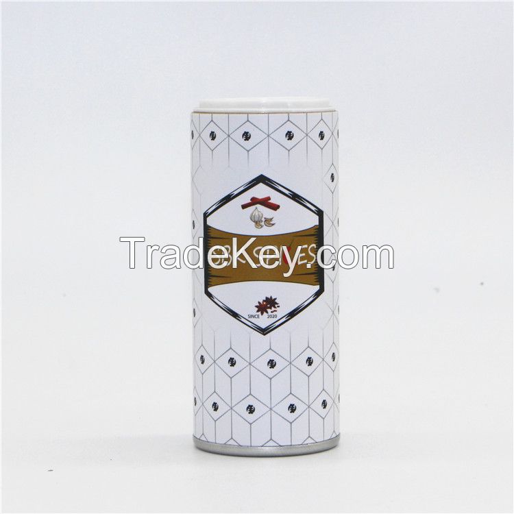 Cylinder Spice Salt Package Cardboard Paper Shaker Tube Kraft Paper Tube for Powder Food Kitchen Spice Bottle Package