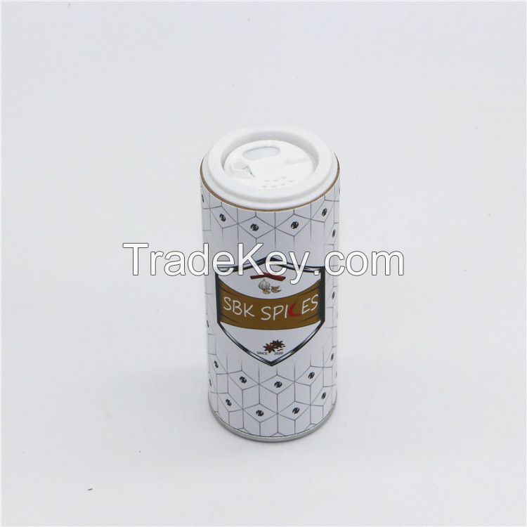 Cylinder Spice Salt Package Cardboard Paper Shaker Tube Kraft Paper Tube for Powder Food Kitchen Spice Bottle Package