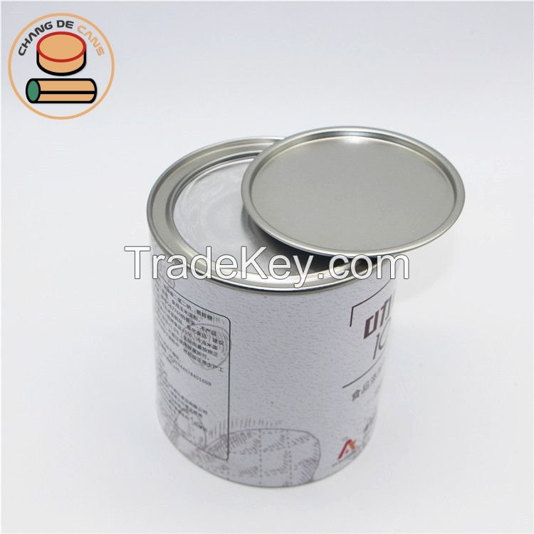 Food Grade Milk Powder Can Composite Paper Tube Pet Food Paper Canister Can Packaging Box with Metal Lid Customized Seal Can Tin