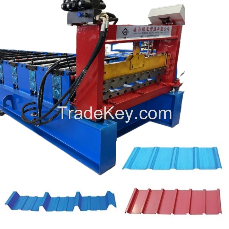 Trapezoid Roof Making Metal IBR Roof Panel Roll Forming Machine