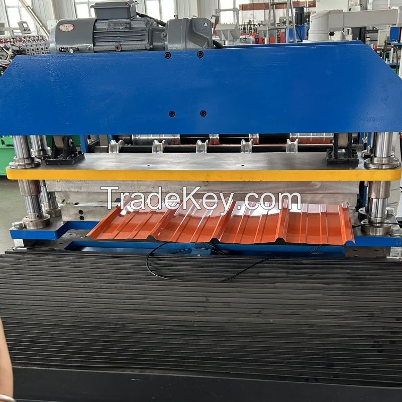 Trapezoid Roof Making Metal IBR Roof Panel Roll Forming Machine
