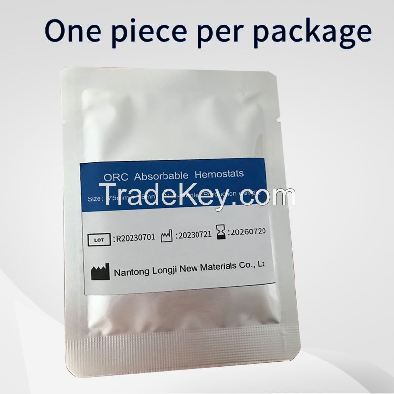 Absorbable Sterile Soluble Hemostatic Gauze with Regenerated Cellulose Mate hemostatic gauze  oxidized regenerated cellulose