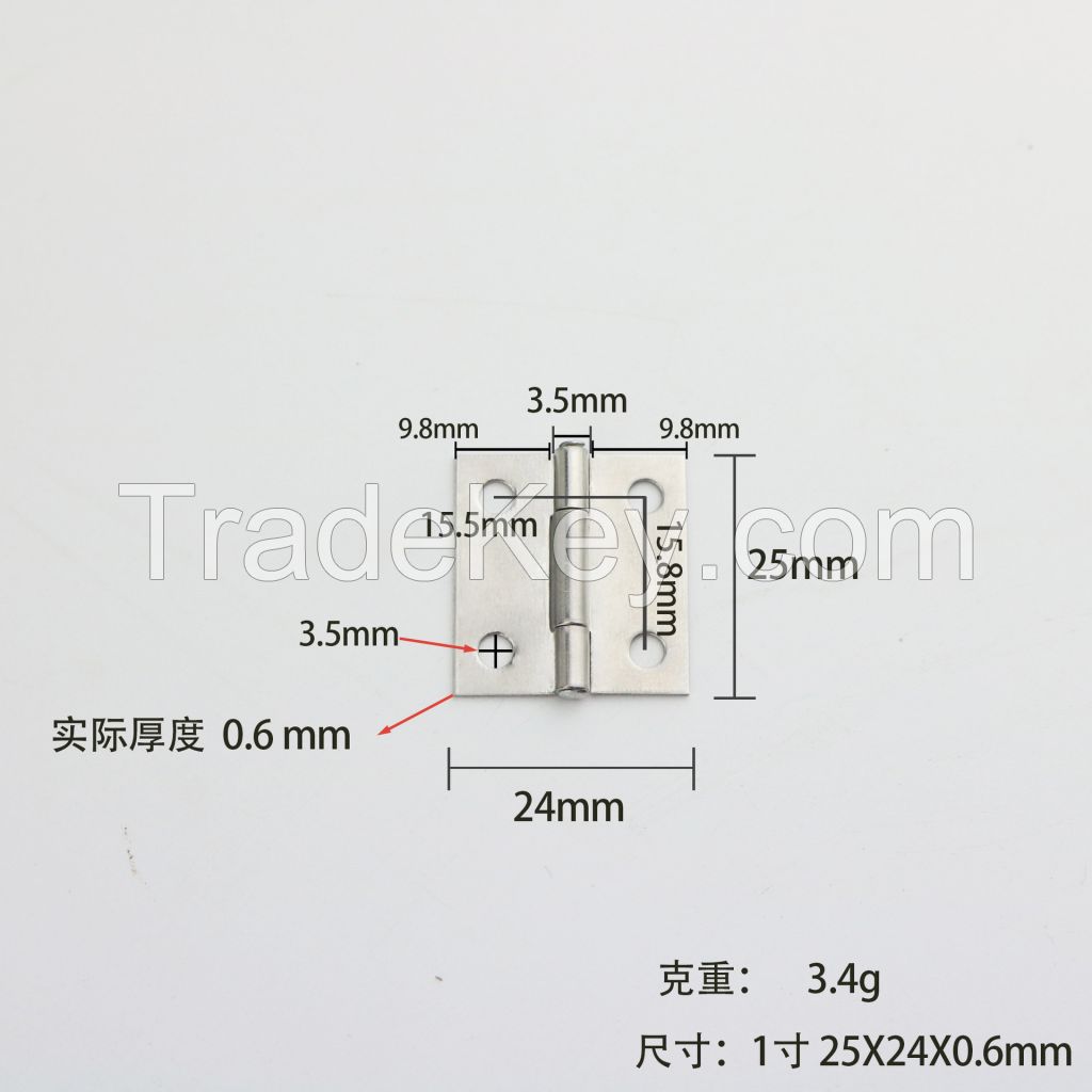 Small hinge 304 stainless steel 201 flat open 1 &quot;2&quot; 1.5 &quot;3.5&quot; welded door and window gift box cabinet hinge