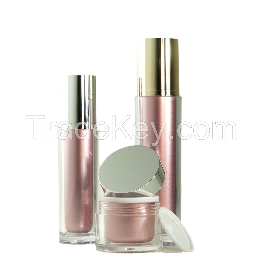 Acrylic Jar and Lotion Packaging Set in PP plastic for Cosmetics