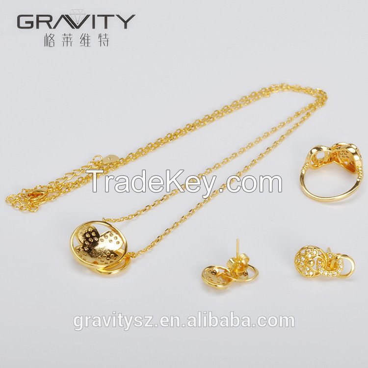 Hot selling imitation saudi dubai imitation jewelry, 24k jewellery sets gold plated