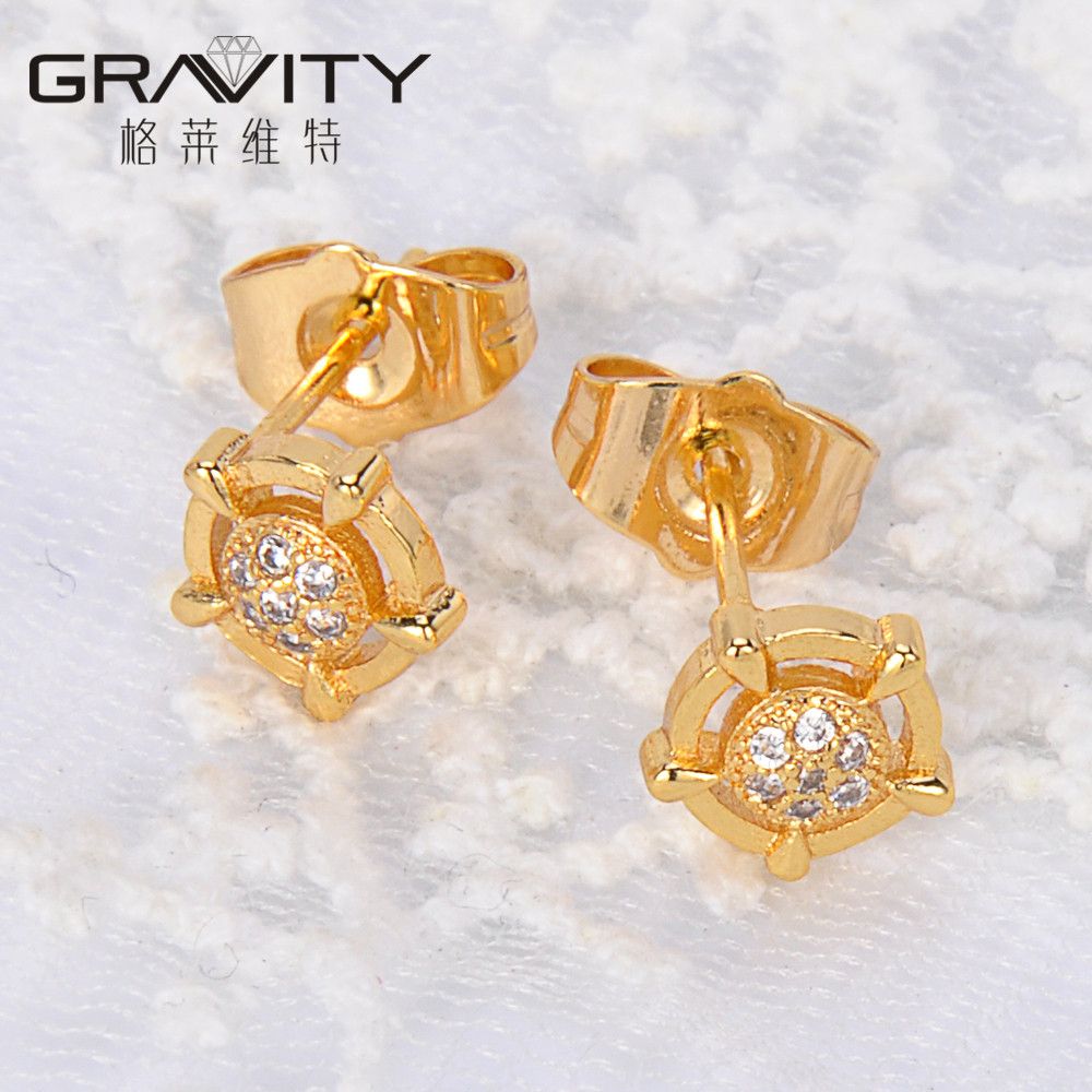 ESDG0018 Gravity Cheap Wholesale new design 18k gold  Stud Earrings