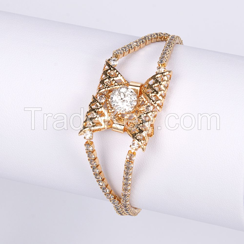 Shenzhen Gravity wholesale newest gold plated 18k charm bracelet designs custom jewelry gold smart bracelet 