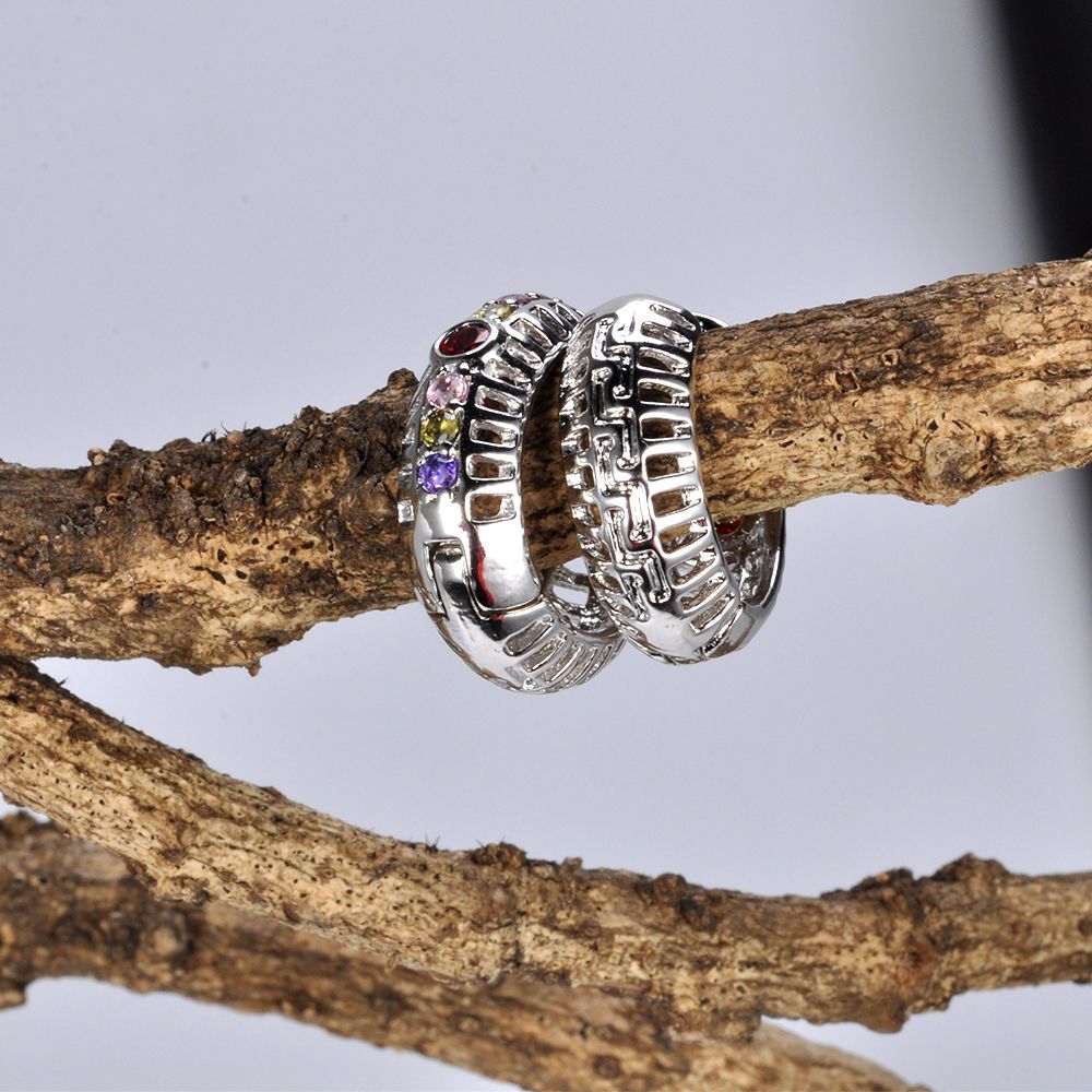 Small MOQ Trendy Colorful Earring Jewelry For Women With Stone