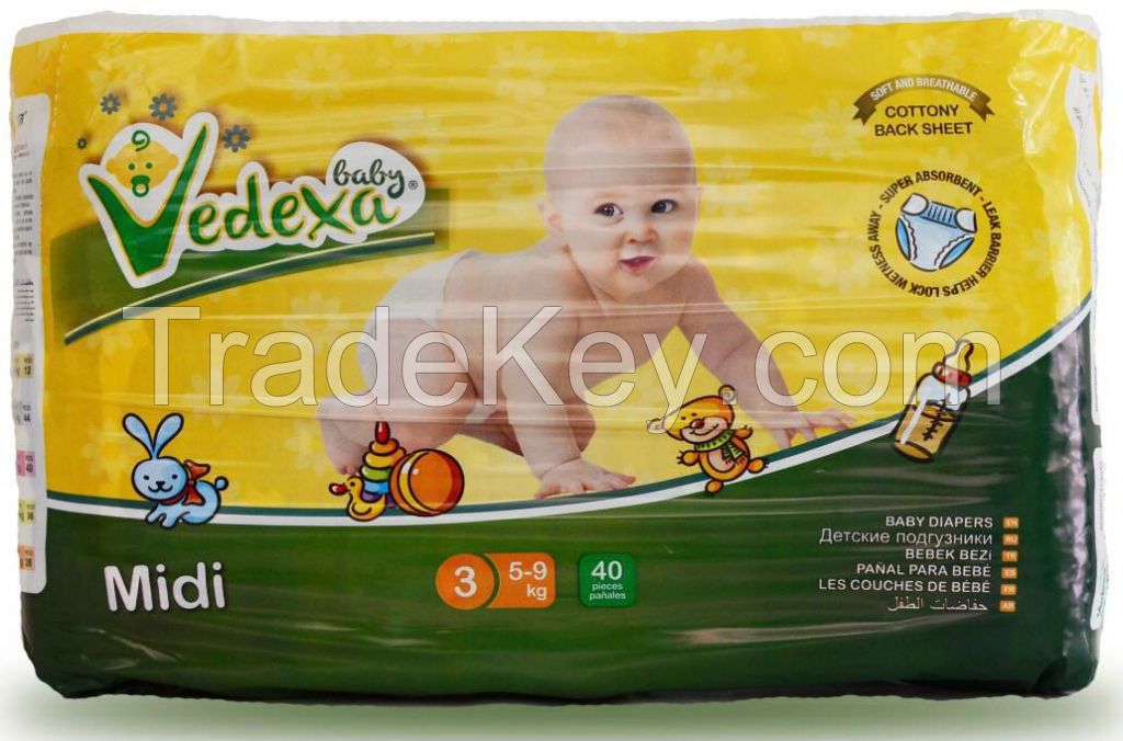 High-Quality Disposable Baby Diapers - Soft, Absorbent, and Comfortable