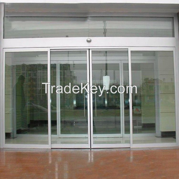 Commercial Building Entrance Sliding Door Motor Electric Aluminum Frame Glass Automatic Sliding Door Operators