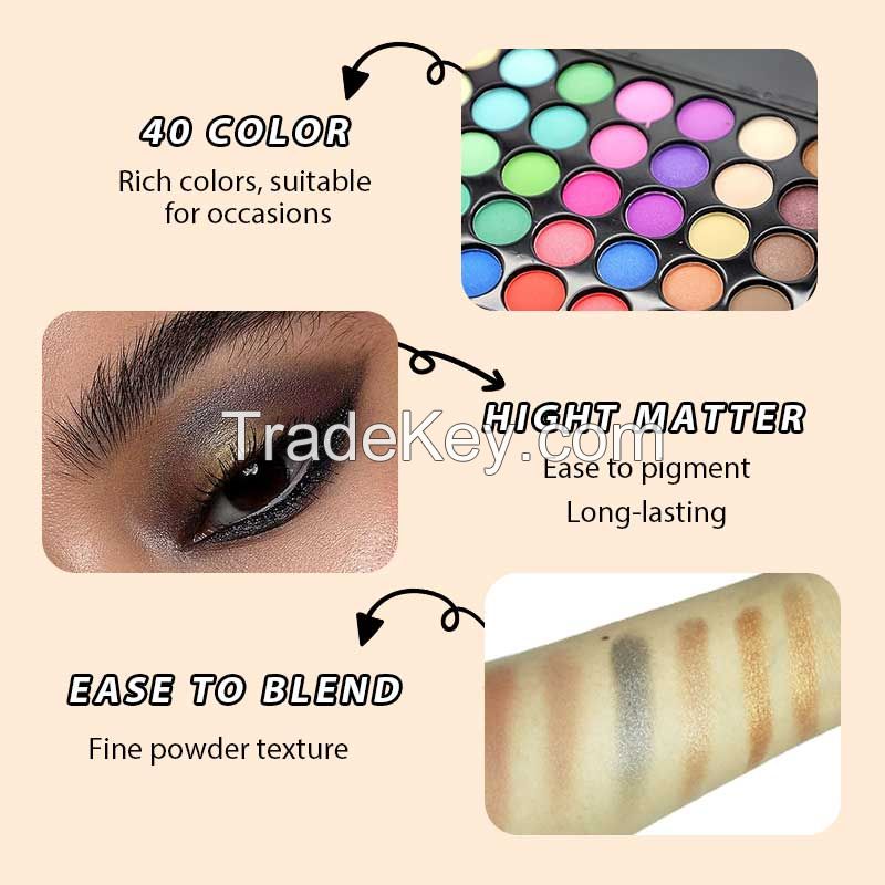 Lottieya 40 Colors Eyeshadow Palette