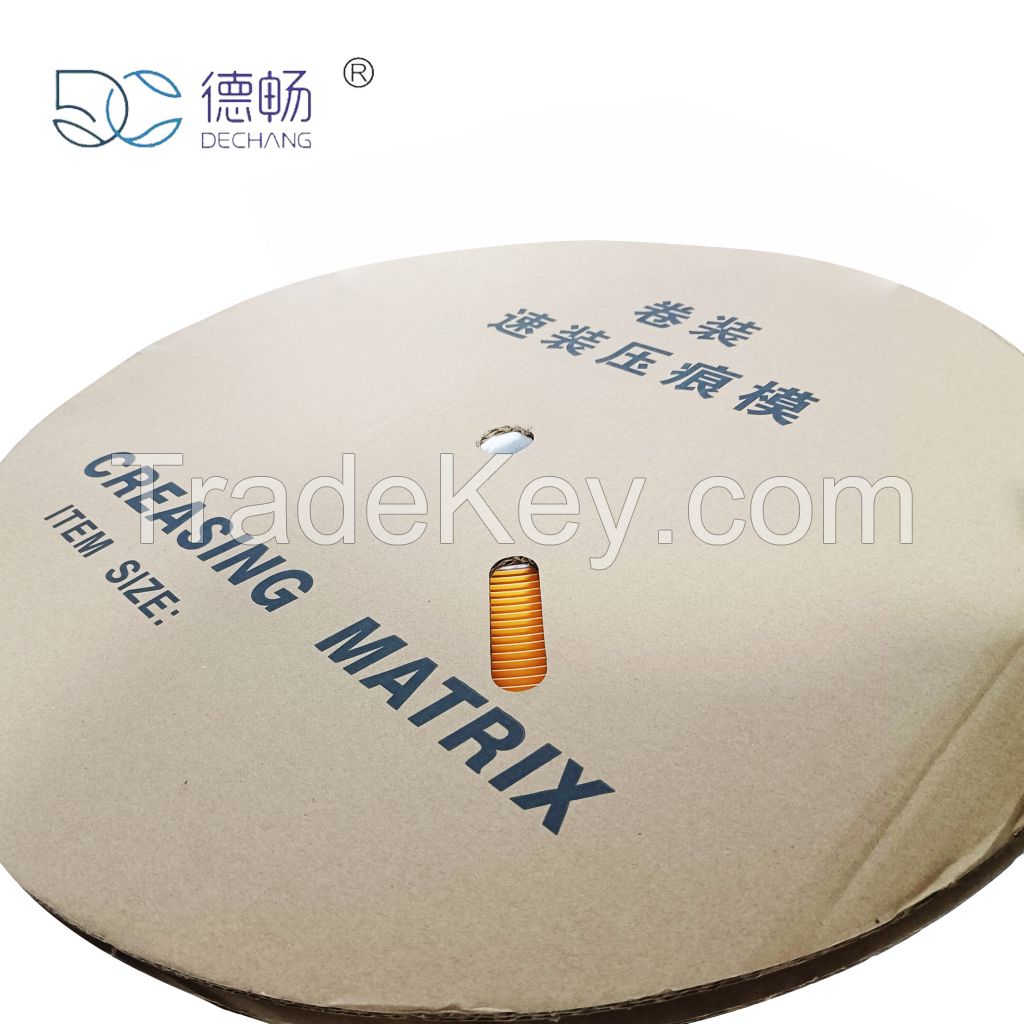 Die cutting creasing matrix die cutting 0.4 x 1.3 mm in coil Creasing Matrix Roll For Cardboard Box Making