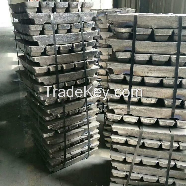 High Quality Silvery Grey Lead Ingot 99.99% 99.994% Bulk Lead Metal For Forlead-Acid Storage Batteries