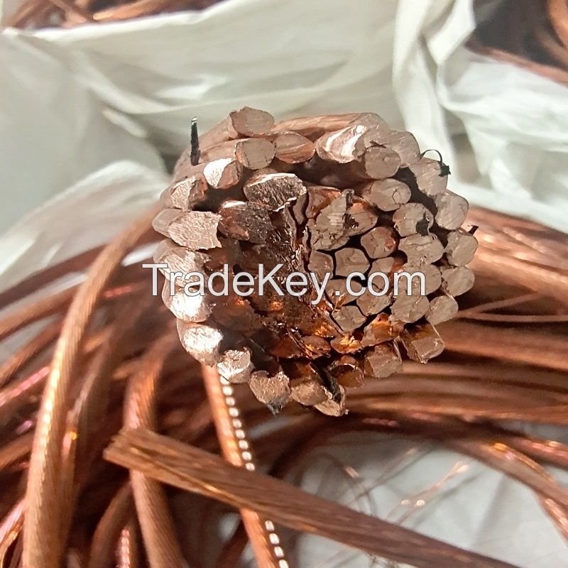 Copper Scrap Red Copper Wire Scarp Min 99.99% Yellow Color Copper Wire for Large Stock