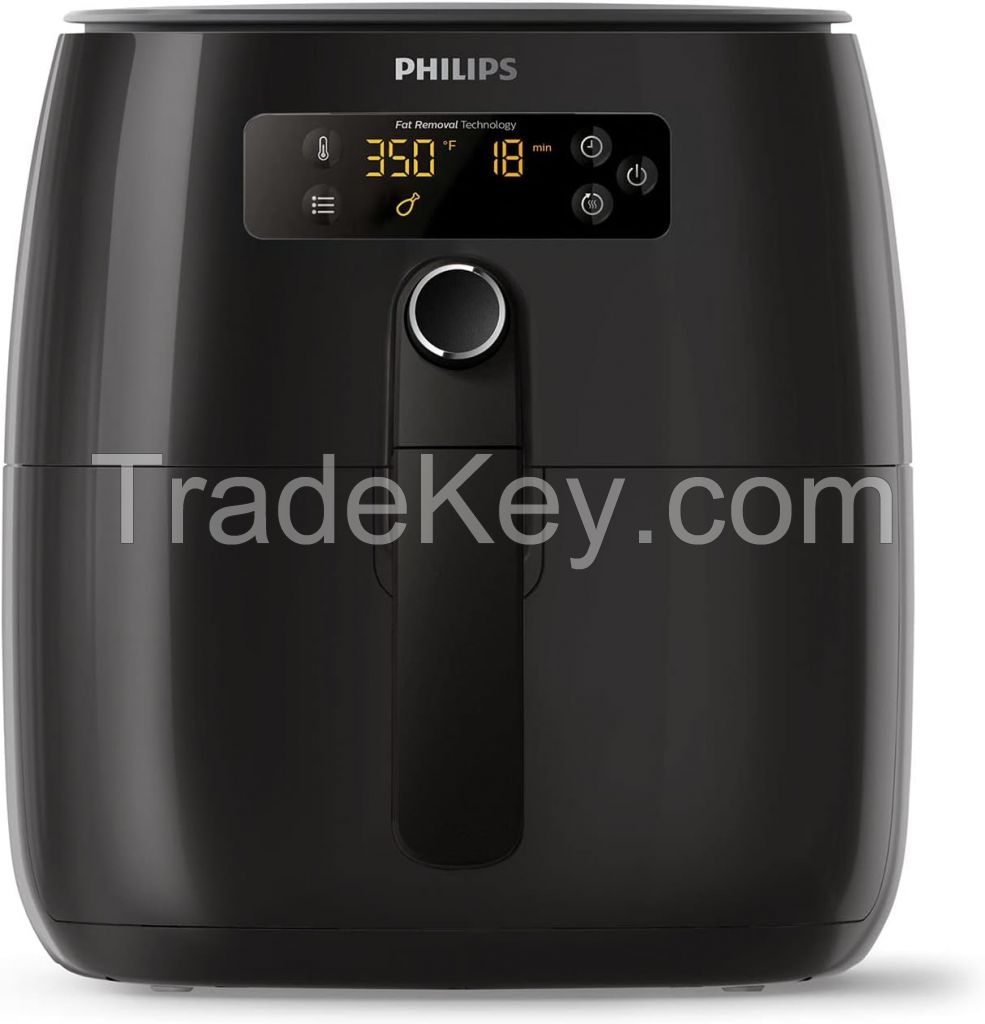 Philips Kitchen Appliances Premium Digital Airfryer with Fat Removal Technology + Recipe Cookbook, 3 qt, Black, HD9741/99, X-Large