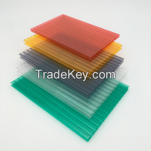 Customized polycarbonate hollow plates roofing skylight sunshine sheets greenhous polycarbonate hollow board