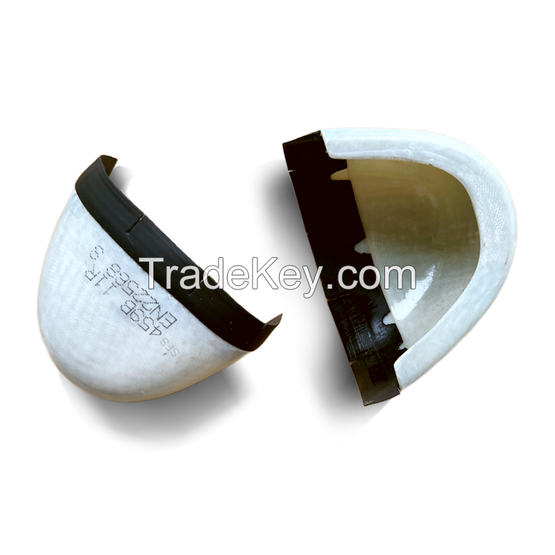 200J steel/fiberglass/aluminum/plastic toe caps for safety shoes