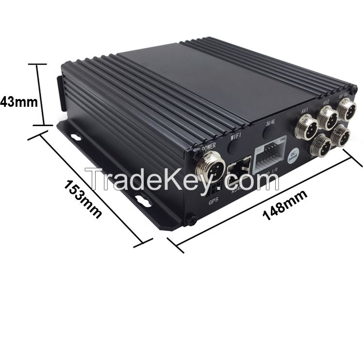 4 Channel 1080P Dual SD Card Mobile Dvr With 4G GPS Wifi