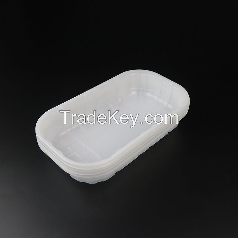 Fast Food Tray Cpet Plastic Plates Disposable Custom Plastic Clear Meat Food Packaging Trays For Airline