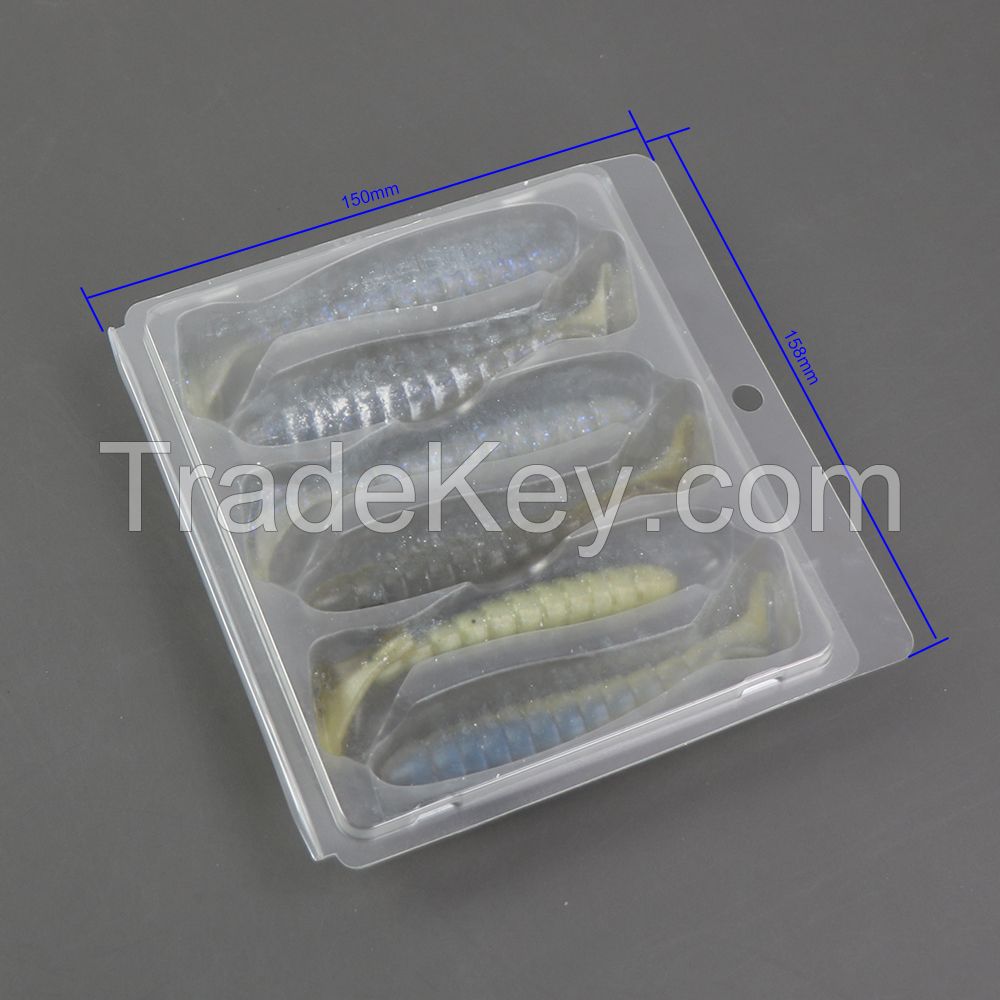 Plastic Display Packaging Clam Shell Customized Fishing Lures Blister Packs Custom Fishing Lure Packaging