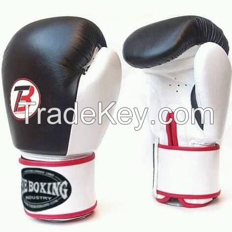 Black White Color Training Sport Boxing Gloves