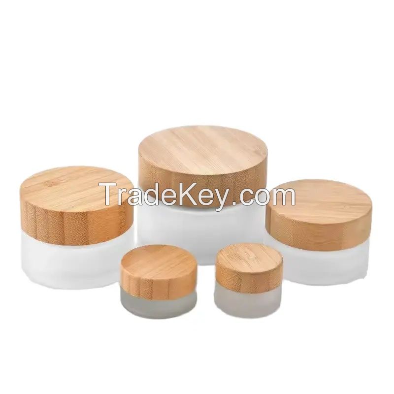 Wholesale Luxury 30ml 80ml Perfume Glass Bottle with Bamboo Joint Cap