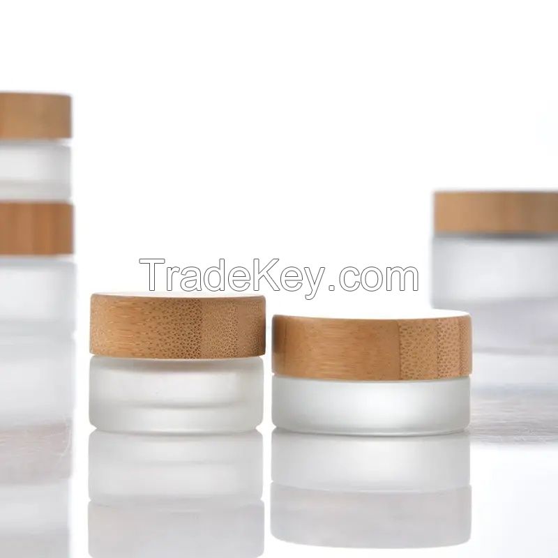 Wholesale Luxury 30ml 80ml Perfume Glass Bottle with Bamboo Joint Cap
