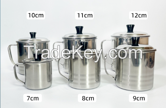 304 stainless steel mug Portable collapsible stainless steel camping cup