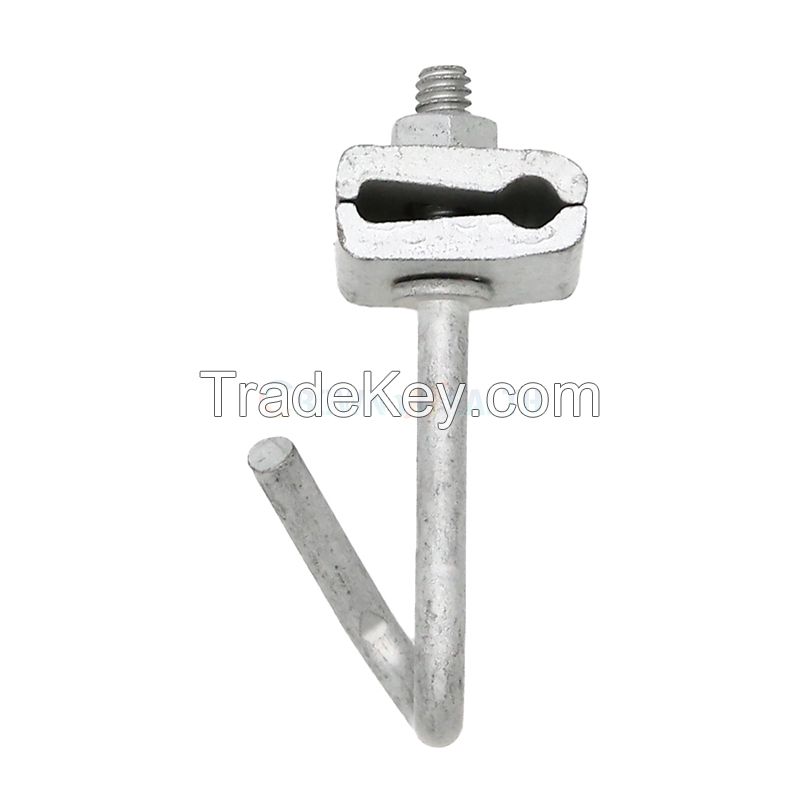 FTTH Accessories Galvanized Steel Lashing Clamp Suspension Aluminum Span Clamp