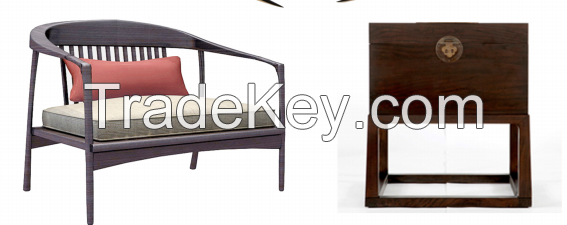  panel furniture, bed, bedside table, sofa, dining table, dining chairs