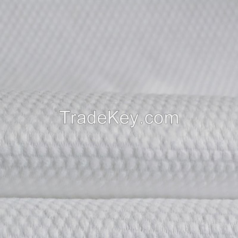 Spunlace Nonwoven For Wet Wipes Plain Viscose Polyesters White