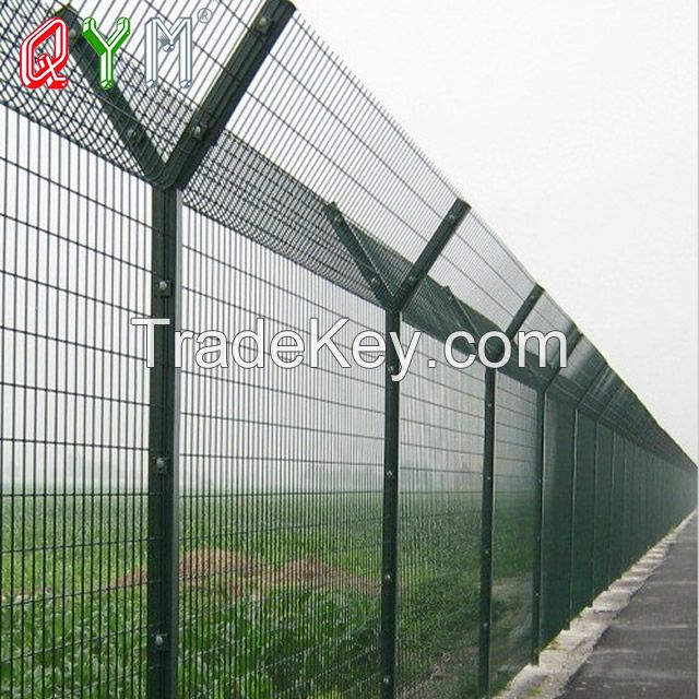 Welded Mesh Airport Fence Security Prison Wire Mesh Fence with Razor Barbed Wire