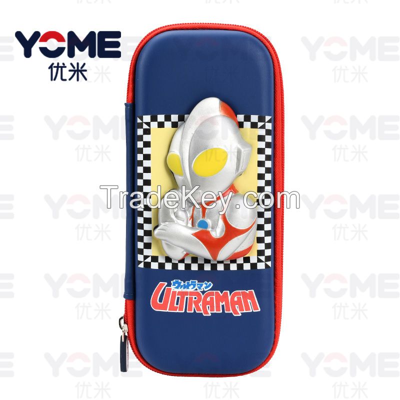 custom 3d EVA wholesale multi-compartment supplies zipper oem cartoon pencil case