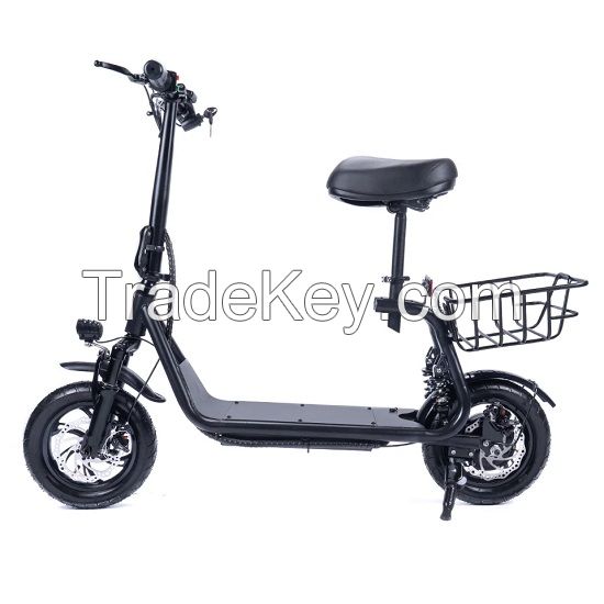 Adult Foldable Electric Scooter Small Electric Scooter Super Lightweight Portable City Commuting Riding Lithium Battery Bike