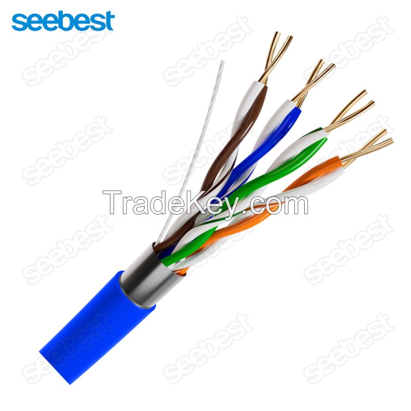 Seebest Lan Cable Cat6 oem Cat6 Lan Cable Etl 4 Pairs CCA CU Conductor Pvc PE Sheath Lan Cable