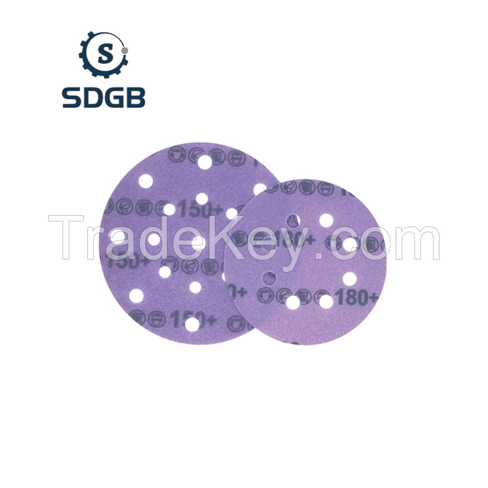 6 Inch Ceramic Sandpaper Purple Film Disc Abrasive Sanding Discs Sanding Paper for Sanding Polish