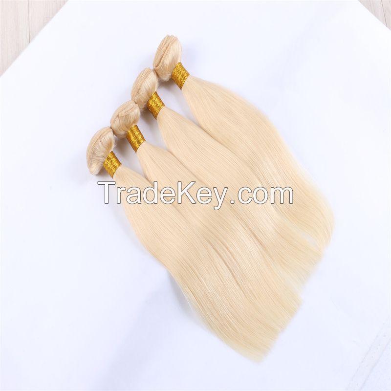 Remy Hair Weaving,Virgin Indian Human Hair Extension 613# blonde colors