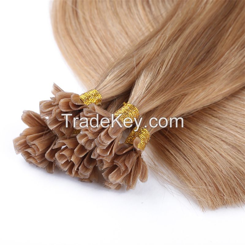 high quality prebonded hair extensions U tipped hair extensions nail hair 6/613#