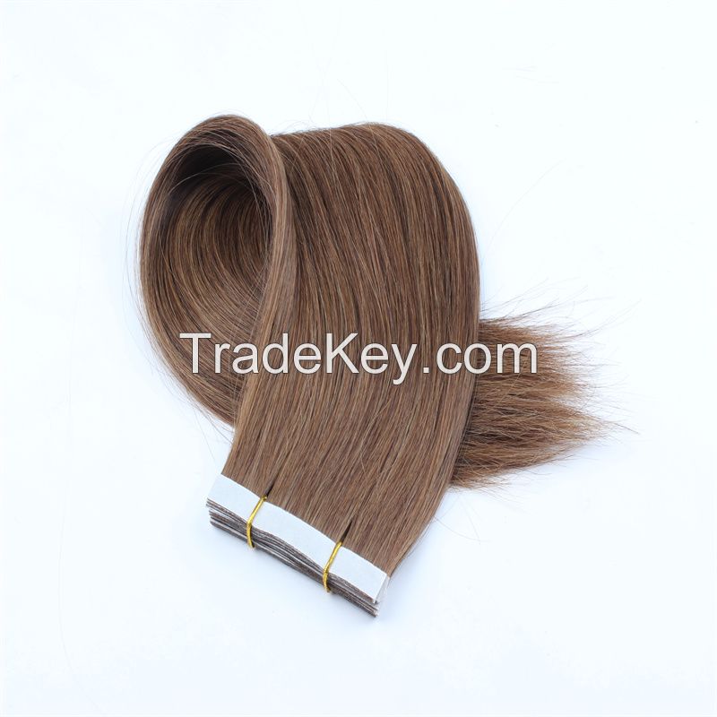 Raw Vietnamese Burmese hair extension tape ins cuticle aligned human hair weaves