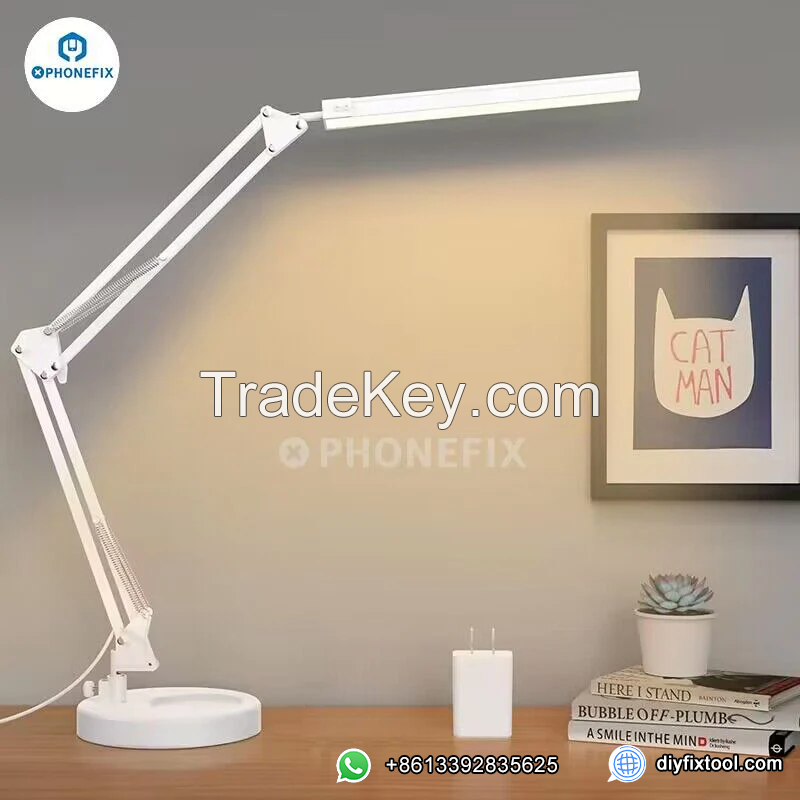 LED Eye Protection Desk Lamp Metal Swing Arm Table Lamp