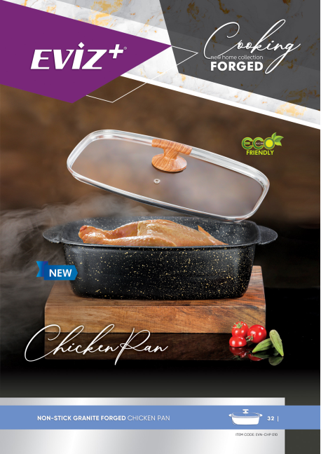 Non-stick granite chicken pan