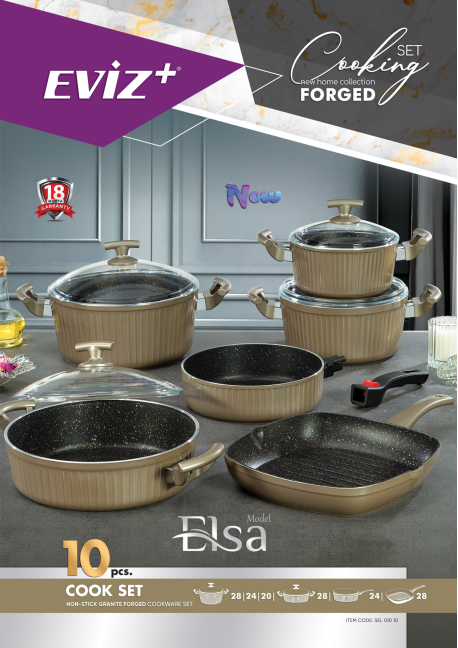 Non-stick granite cookware 11pcs set