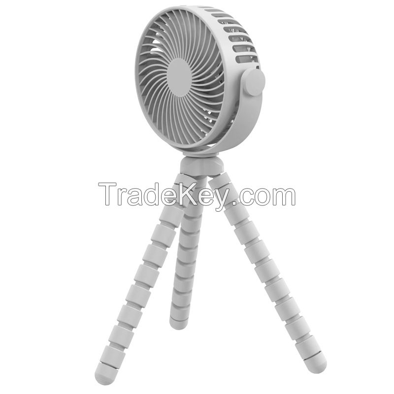 Hot Selling Octopus Adjustable Portable Rechargeable USB Fan Battery Mini Tripod Clip Fan Outdoor Baby Stroller Fan