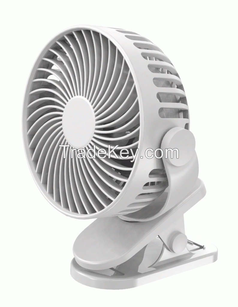 5&amp;amp;quot; Mini Fan of Indoor and Outdoor with Rechargeable Battery Desktop, Clip and Hang Fan on The Well