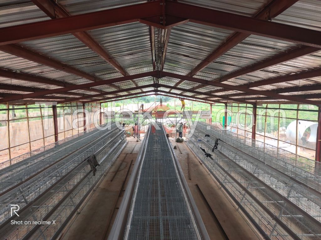 4 tier battery layer chicken cage system