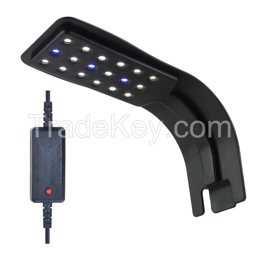 Wholesaler price AU US EU UK Plug Super Slim Clip On LED Aquarium Light With Clip Aquarium Light