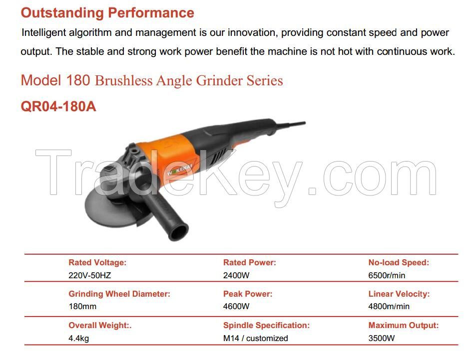 180mm Brushless Angle Grinder